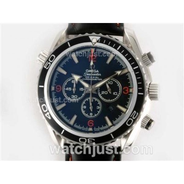 Waterproof UK Sale Omega Seamaster Automatic Fake Watch With Black Dial For Men