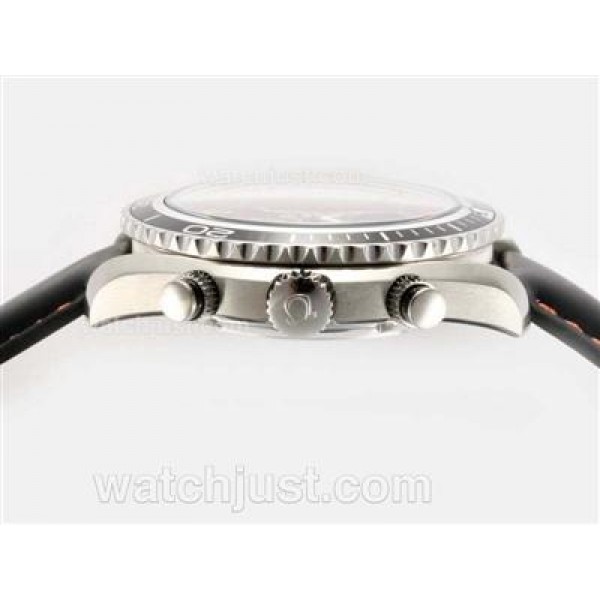 Waterproof UK Sale Omega Seamaster Automatic Fake Watch With Black Dial For Men