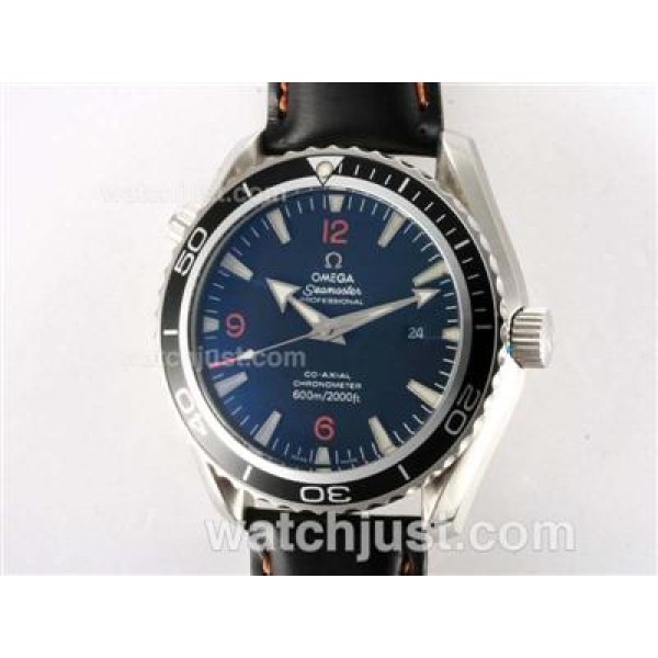 1:1 Perfect UK Sale Omega Seamaster Automatic Fake Watch With Black Dial For Men