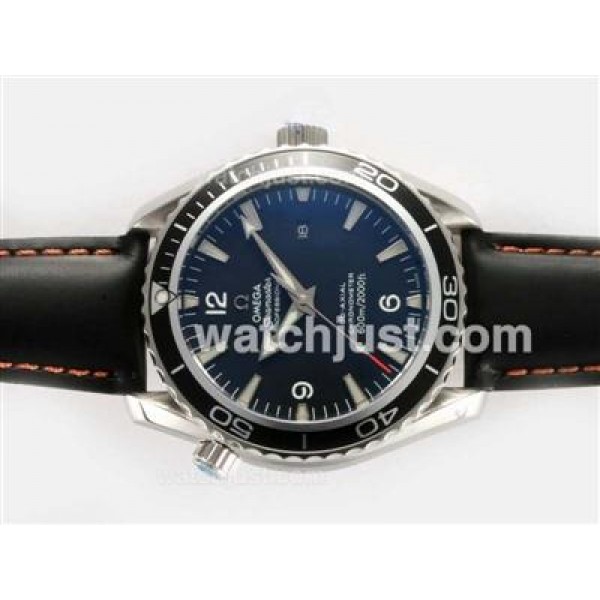 Good Quality UK Sale Omega Seamaster Automatic Fake Watch With Black Dial For Men