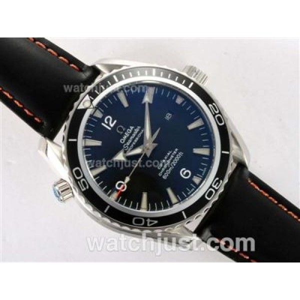 Good Quality UK Sale Omega Seamaster Automatic Fake Watch With Black Dial For Men