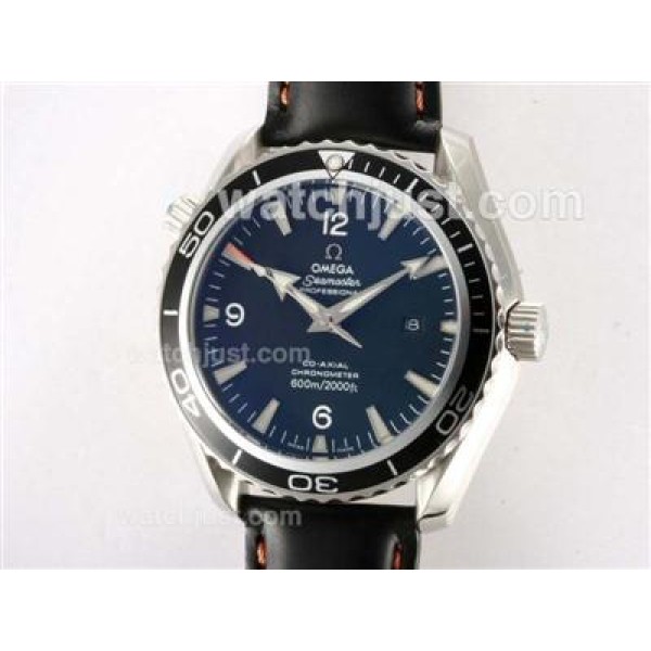 Good Quality UK Sale Omega Seamaster Automatic Fake Watch With Black Dial For Men