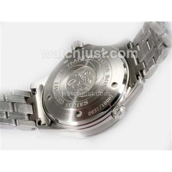 Cheap UK Sale Omega Seamaster Automatic Fake Watches With Black Dials For Men