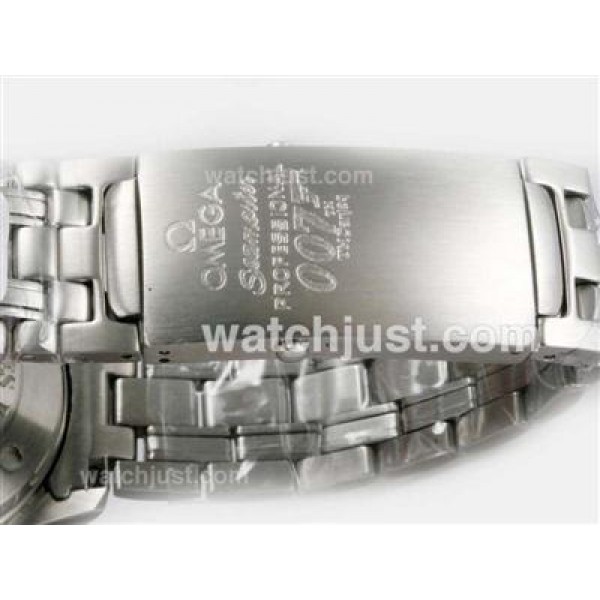 Cheap UK Sale Omega Seamaster Automatic Fake Watches With Black Dials For Men
