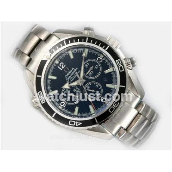 AAA Perfect UK Sale Omega Seamaster Automatic Replica Watch With Black Dial For Men