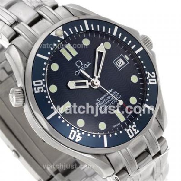 Cheap UK Sale Omega Seamaster Automatic Replica Watch With Blue Dial For Men