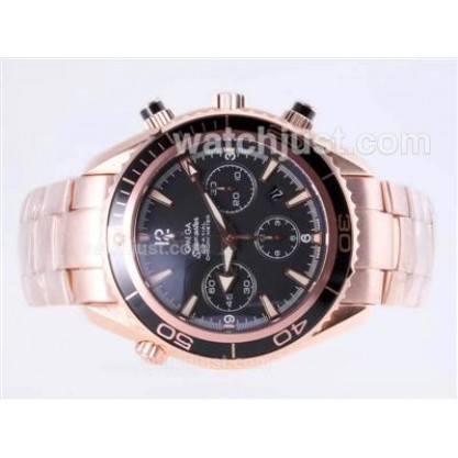 Waterproof UK Sale Omega Seamaster Automatic Fake Watches With Black Dials For Men