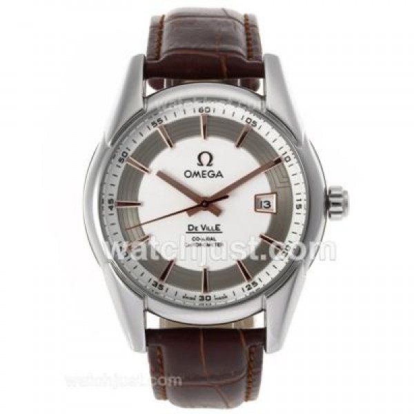 Quality UK Sale Omega Hour Vision Automatic Fake Watch With White And Silvery Dial For Men