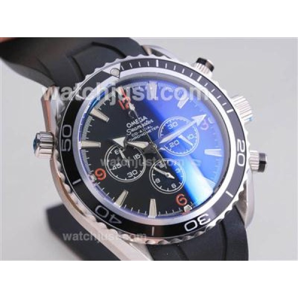 AAA Perfect UK Sale Omega Seamaster Automatic Fake Watch With Black Dial For Men