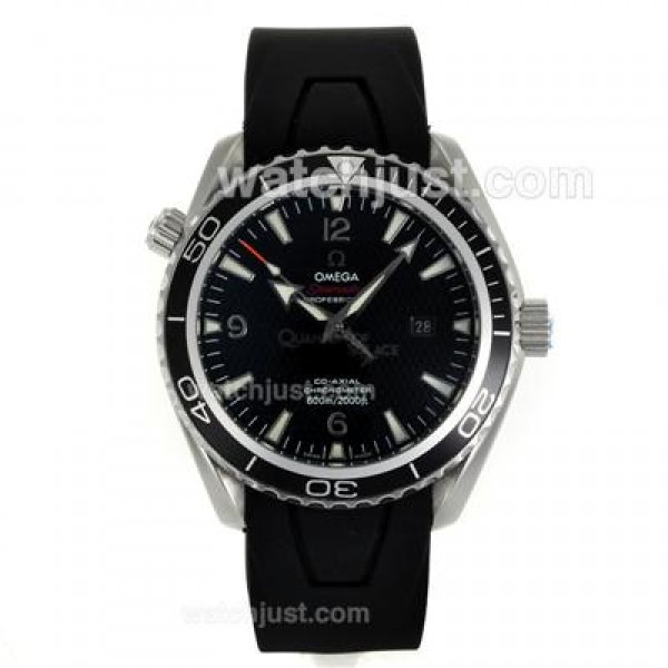 Waterproof UK Sale Omega Seamaster Automatic Fake Watch With Black Dial For Men