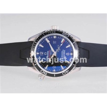 1:1 Best UK Sale Omega Seamaster Automatic Fake Watch With Black Dial For Men