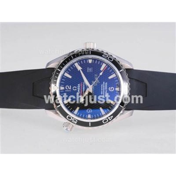 1:1 Best UK Sale Omega Seamaster Automatic Fake Watch With Black Dial For Men