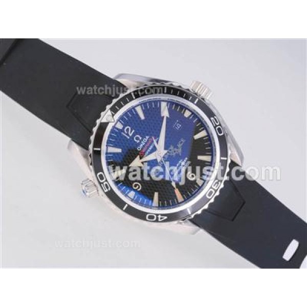 1:1 Best UK Sale Omega Seamaster Automatic Fake Watch With Black Dial For Men