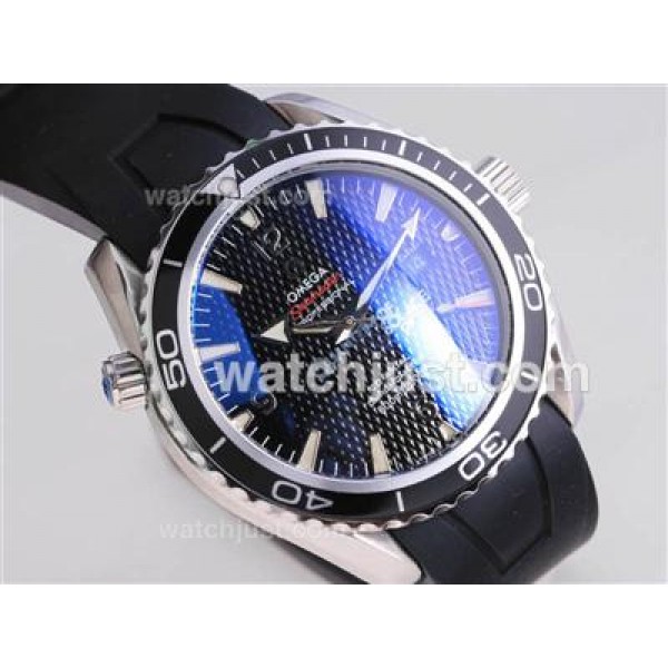 1:1 Best UK Sale Omega Seamaster Automatic Fake Watch With Black Dial For Men