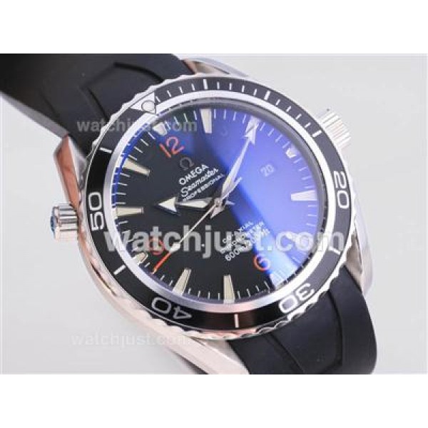 Perfect UK Sale Omega Seamaster Automatic Replica Watch With Black Dial For Men