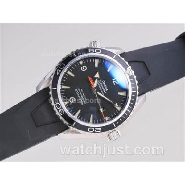 Waterproof UK Sale Omega Seamaster Automatic Fake Watch With Black Dial For Men