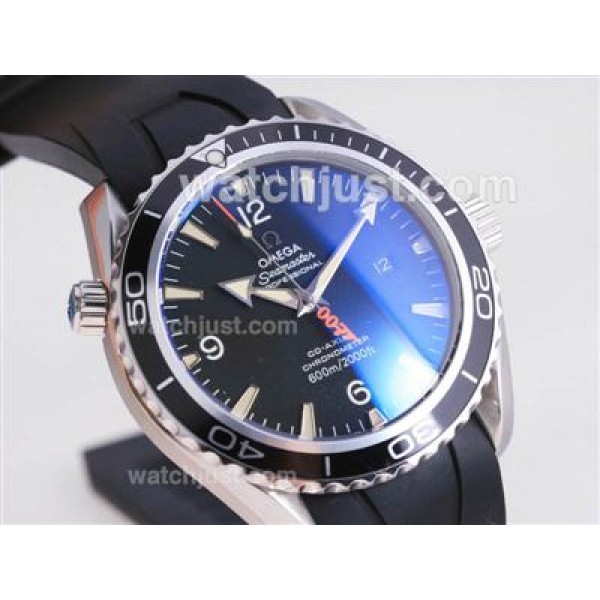 Waterproof UK Sale Omega Seamaster Automatic Fake Watch With Black Dial For Men