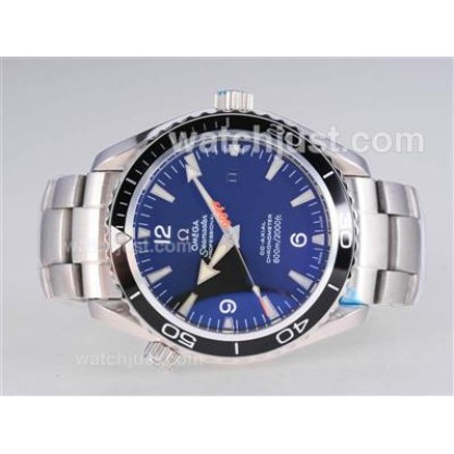 Perfect UK Sale Omega Seamaster Automatic Fake Watch With Blue Dial For Men