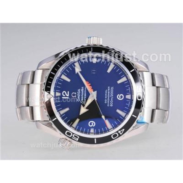 Perfect UK Sale Omega Seamaster Automatic Fake Watch With Blue Dial For Men