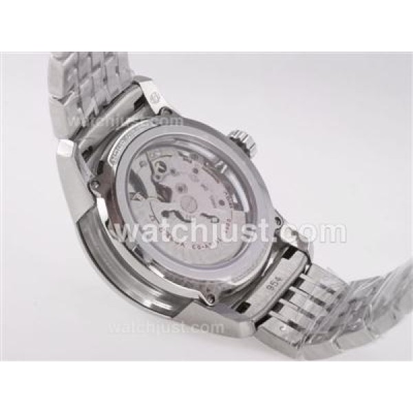 Best UK Sale Omega Hour Vision Automatic Fake Watch With Silvery And Black Dial For Men