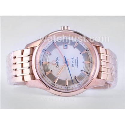 Swiss UK Sale Omega Hour Vision Automatic Replica Watches With White Dials For Men