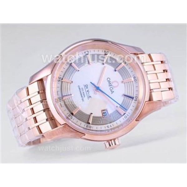 Swiss UK Sale Omega Hour Vision Automatic Replica Watches With White Dials For Men