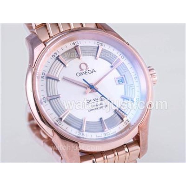 Swiss UK Sale Omega Hour Vision Automatic Replica Watches With White Dials For Men