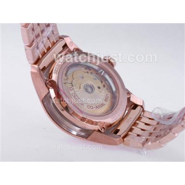 Quality UK Sale Omega Hour Vision Automatic Replica Watches With Black And White Dials For Men