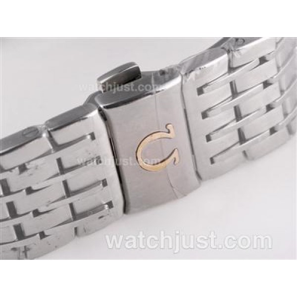 Quality UK Sale Omega De Ville Automatic Replica Watches With Silvery Dials For Men