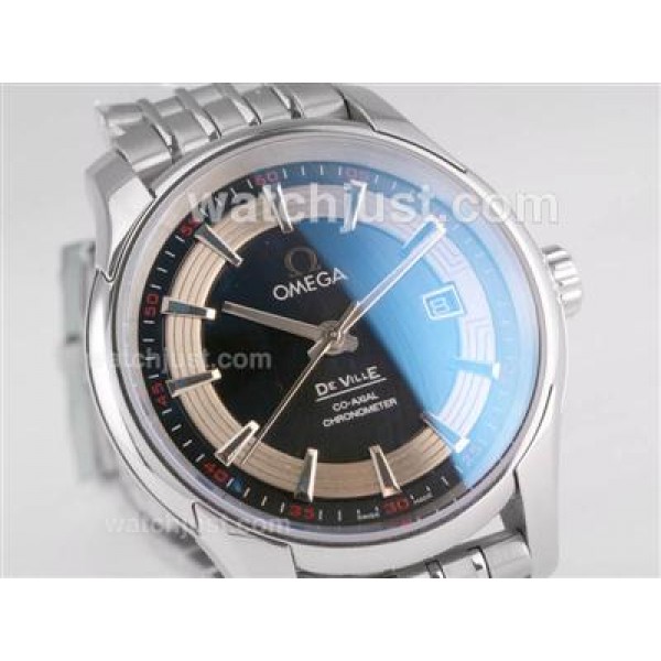 Cheap UK Sale Omega Hour Vision Automatic Fake Watches With Blue And Silvery Dials For Men