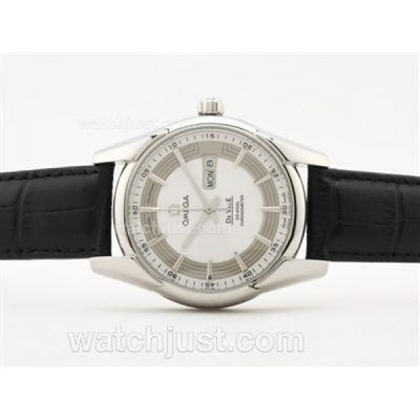 High-Quality UK Sale Omega Hour Vision Automatic Fake Watch With White And Silvery Dial For Men