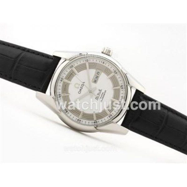 High-Quality UK Sale Omega Hour Vision Automatic Fake Watch With White And Silvery Dial For Men