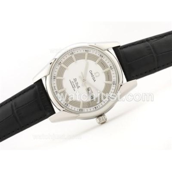 High-Quality UK Sale Omega Hour Vision Automatic Fake Watch With White And Silvery Dial For Men