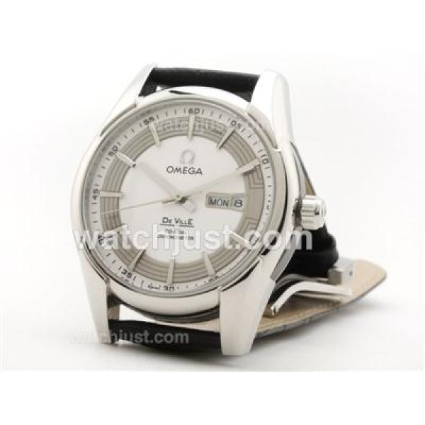 High-Quality UK Sale Omega Hour Vision Automatic Fake Watch With White And Silvery Dial For Men