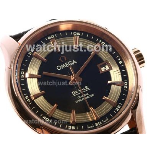 Best UK Sale Omega Hour Vision Automatic Fake Watch With Silvery And Black Dial For Men