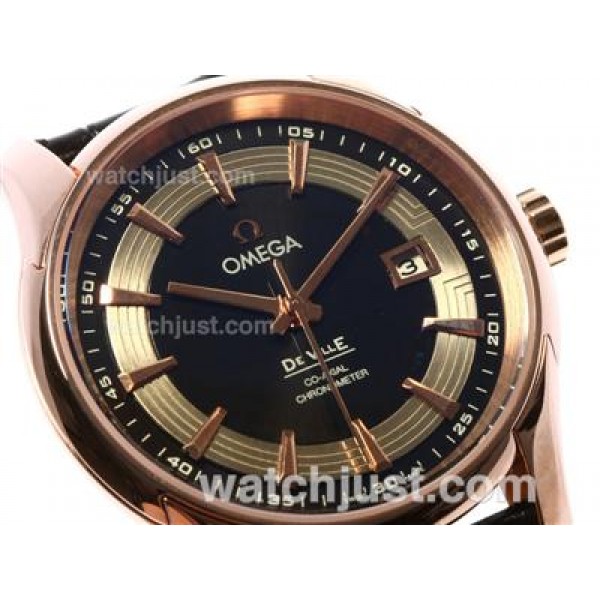 Quality UK Sale Omega Hour Vision Automatic Replica Watch With Blue And Silvery Dial For Men