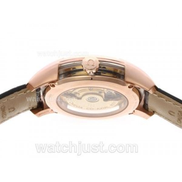 Quality UK Sale Omega Hour Vision Automatic Replica Watches With Blue And Silvery Dials For Men