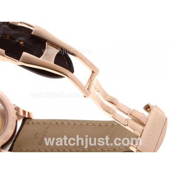 Quality UK Sale Omega Hour Vision Automatic Replica Watches With Blue And Silvery Dials For Men