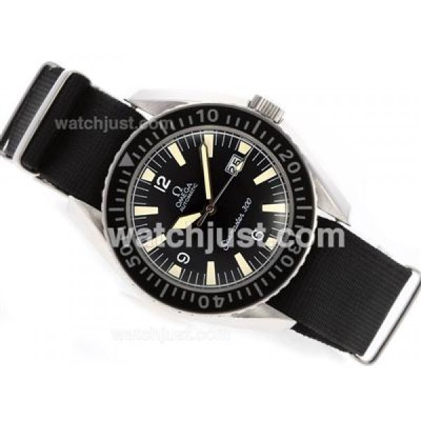 Perfect UK Sale Omega Seamaster Automatic Replica Watch With Black Dial For Men