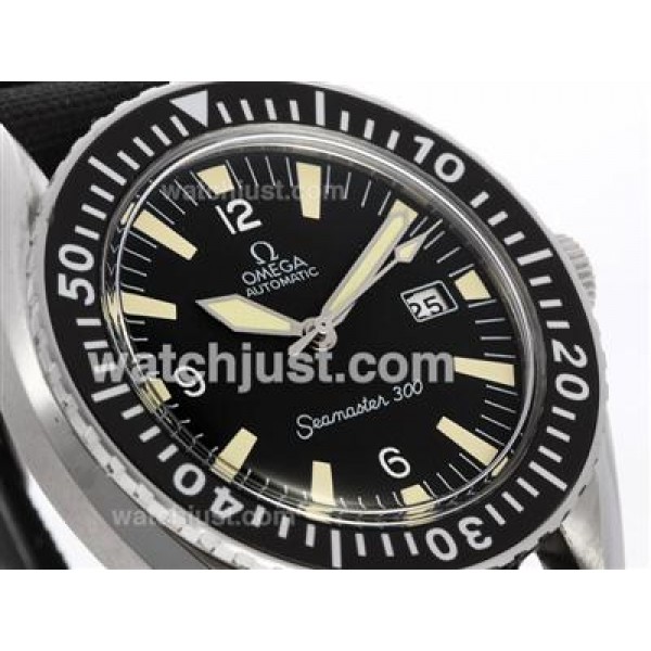 Perfect UK Sale Omega Seamaster Automatic Replica Watch With Black Dial For Men