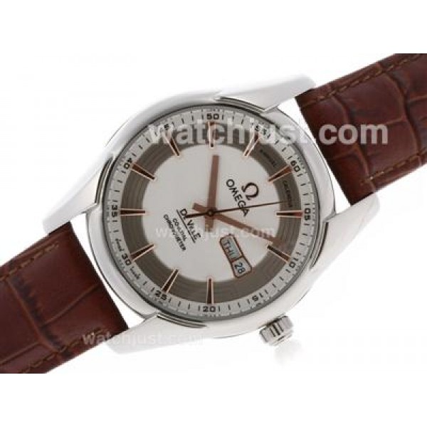 AAA Quality UK Sale Omega Hour Vision Automatic Replica Watch With White And Silvery Dial For Men