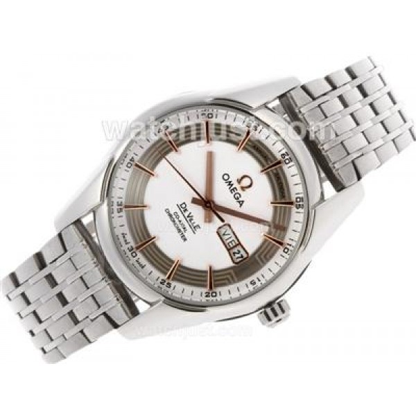 1:1 Best UK Sale Omega Hour Vision Automatic Fake Watch With White And Silvery Dial For Men