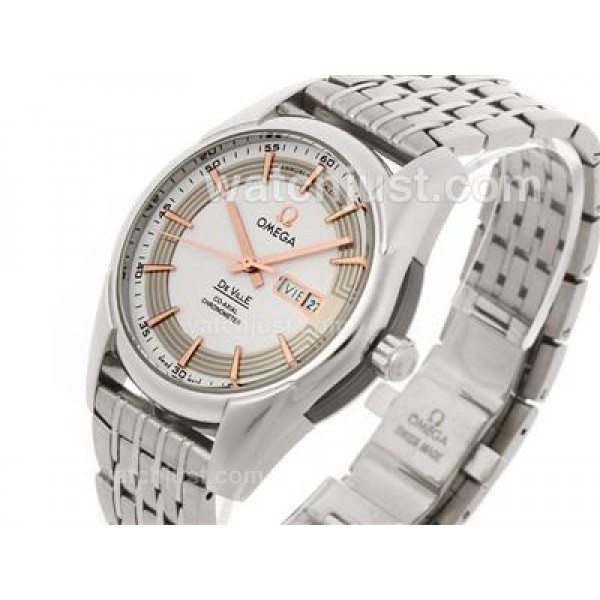 1:1 Best UK Sale Omega Hour Vision Automatic Fake Watch With White And Silvery Dial For Men