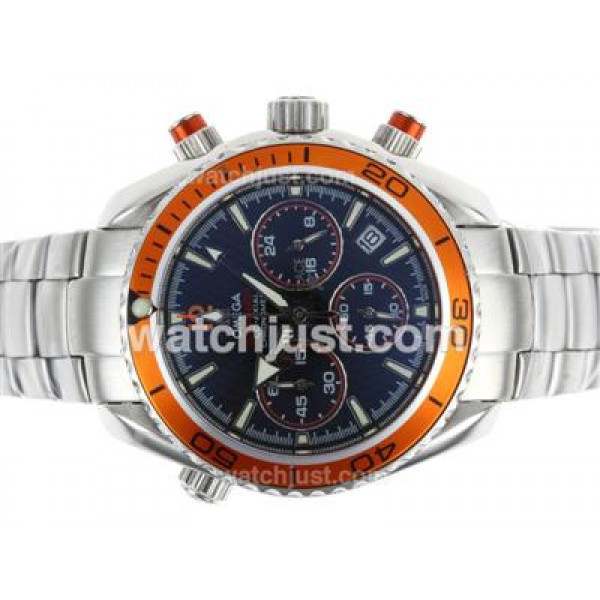 Waterproof UK Sale Omega Seamaster Automatic Replica Watch With Black Dial For Men