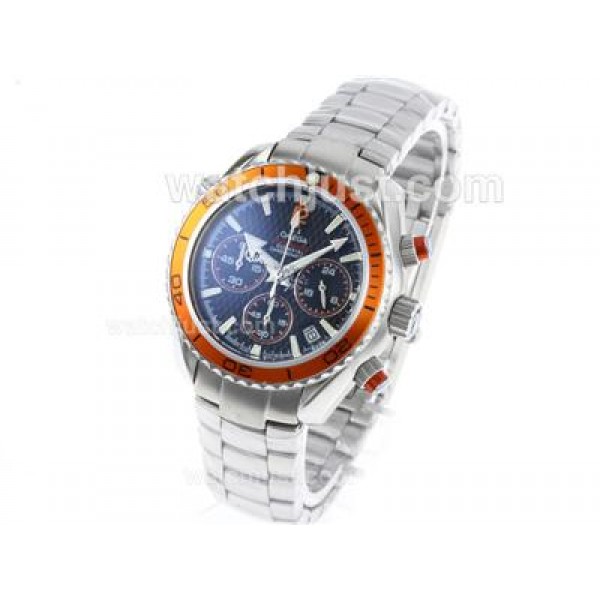 Waterproof UK Sale Omega Seamaster Automatic Replica Watch With Black Dial For Men