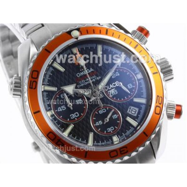 Waterproof UK Sale Omega Seamaster Automatic Replica Watch With Black Dial For Men