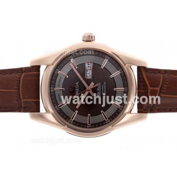 Swiss Made UK Sale Omega Hour Vision Automatic Replica Watch With Brown Dial For Men