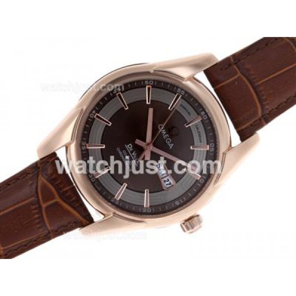 Swiss Made UK Sale Omega Hour Vision Automatic Replica Watch With Brown Dial For Men