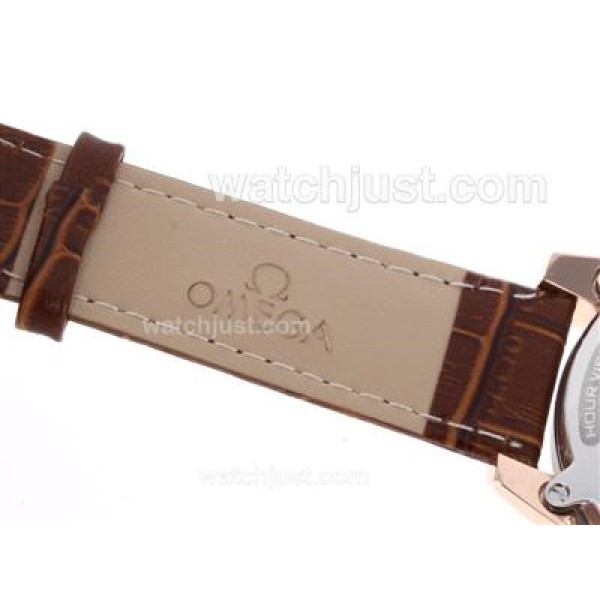 Swiss Made UK Sale Omega Hour Vision Automatic Replica Watch With Brown Dial For Men