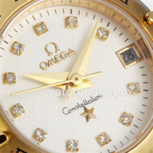 Perfect UK Sale Omega Constellation Quartz Replica Watch With White Dial For Women